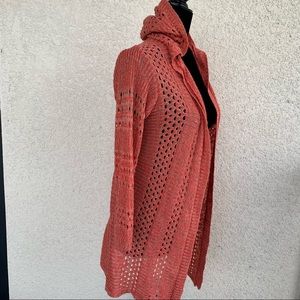 Maurices open knit hoodied sweater